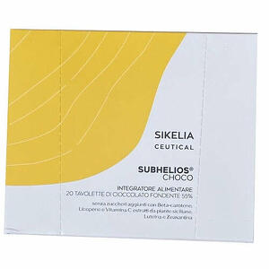 Sikelia - Subhelios choco 20 barrette di cioccolato fondente 55% da 7 g