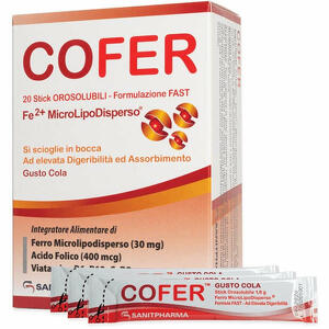 Sanitpharma - Cofer 20 stick orosolubili gusto cola