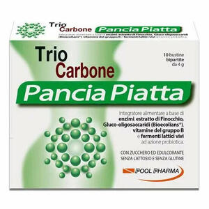 Triocarbone - Triocarbone pancia piatta 10 bustine bipartite 4 g