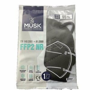 Musk  ffp2 nr - Musk mascherina ffp2 musk021 black 10 pezzi