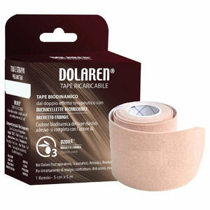 Cerotto - Dolaren tape ricaricabile cerotto terapeutico beige cm 5x5 m in rotolo