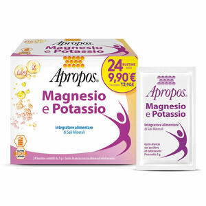 Apropos - Apropos magnesio potassio 24 bustine da 5 g gusto arancia