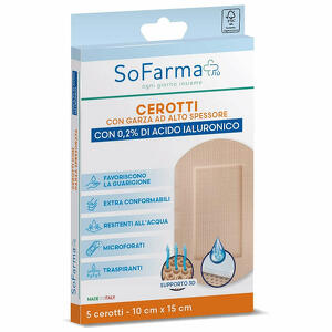 Sofarma - Cerotto cicatrizzante 10x15 cm 5 pezzi sofarmapiu'