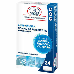 P6 nausea control - P6 nausea control 24 gomme da masticare senza zucchero