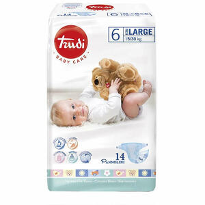 Trudybaby care - Trudi baby care pannolino bambini extralarge 15/30 kg 14 pezzi