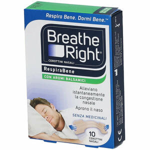 Con aromi balsamici - Cerotti nasali breathe right balsamici 10 pezzi