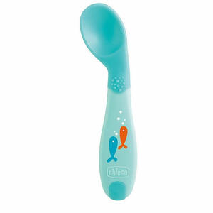 Chicco - Chicco cucchiaio angolato 8m+ azzurro