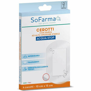 Sofarma - Cerotto acquastop 10x15 cm 4 pezzi sofarmapiu'