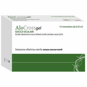 Offhealth - Soluzione oftalmica lubrificante a base di acido ialuronico sale sodico cross linkato 0,20% alocross 15 oftioli 0,35ml