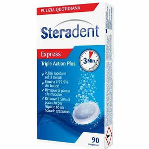 Steradent - Steradent triple action plus 90 compresse pulenti