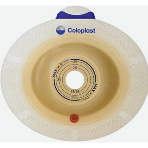 Coloplast - Placca per urostomia sistema a 2 pezzi sensura xpro convex light foro ritagliabile 15-33mm flangia 50mm 5 pezzi