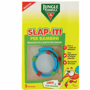 Jungle - Jungle formula slap-it braccialetto anti-zanzare per bambini+ 2 ricariche